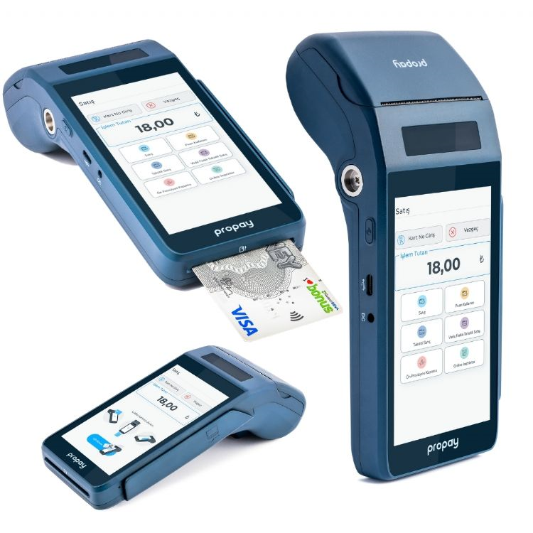 Propay P1000-ECR Android Yazarkasa POS | 4G, Wi-Fi, 5 inç HD Dokunmatik ...